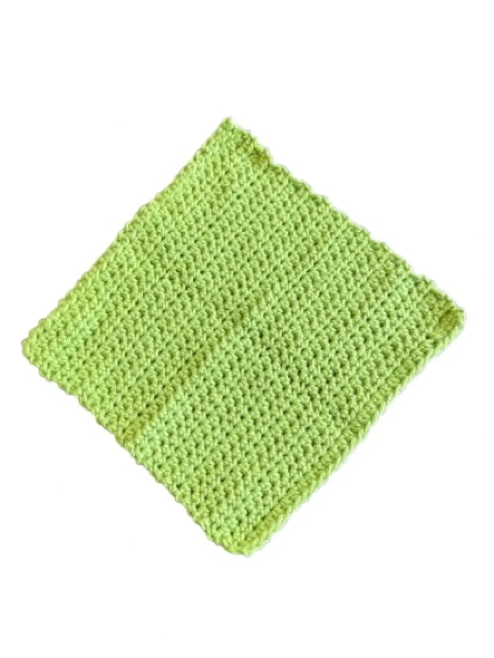 Handmade Crochet 100% cotton Dishcloths Set of 4 Lime Green Black Washcloths